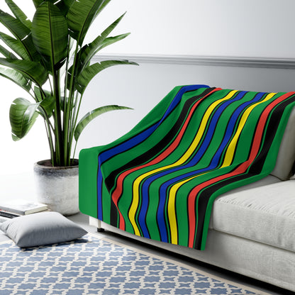 New Caledonia Retro Stripes Blanket Throw