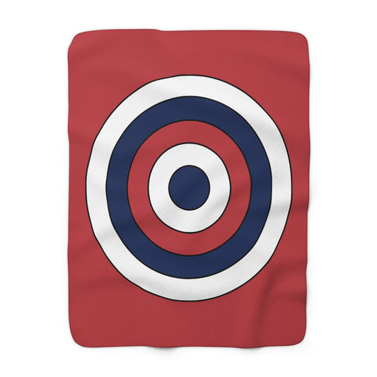 United States of America (USA) Retro Target Blanket Throw