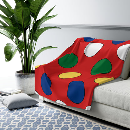 Seychelles Retro Polka Dots Blanket Throw