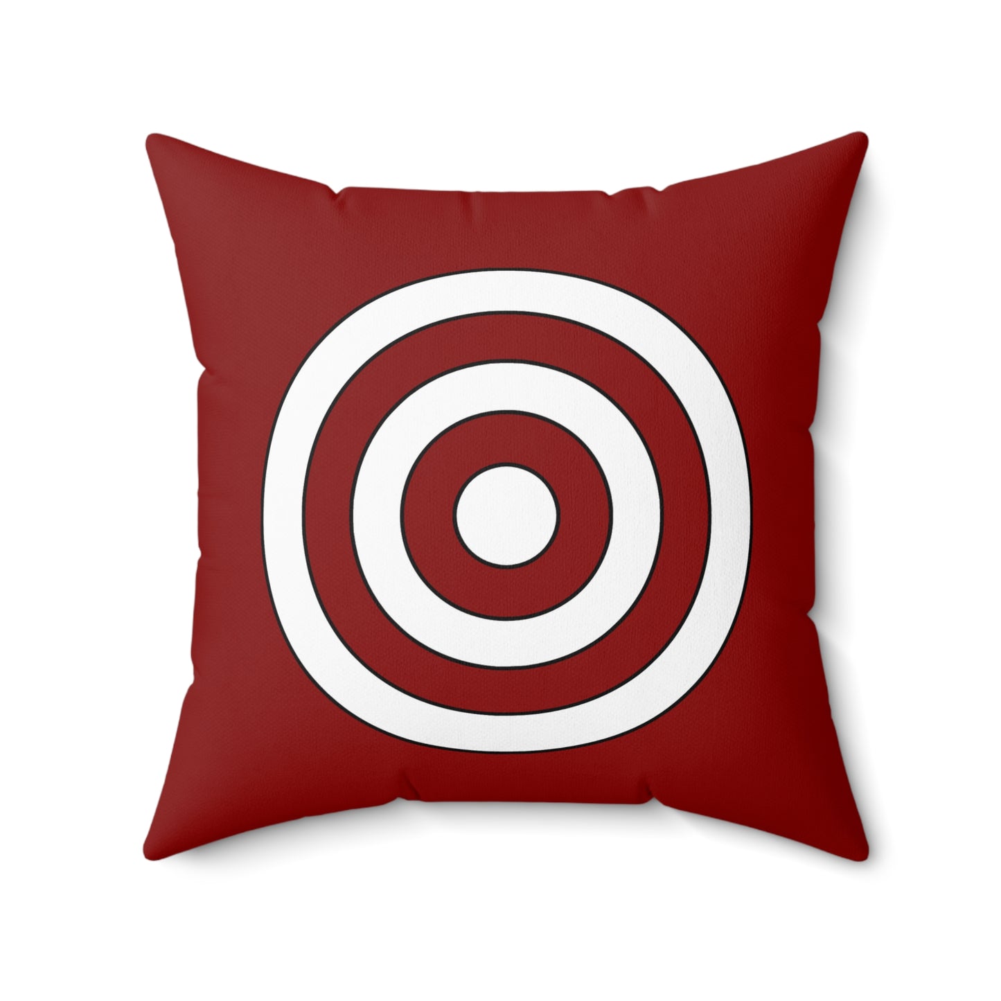 Dark Red, White Retro Target Cushion Pillow