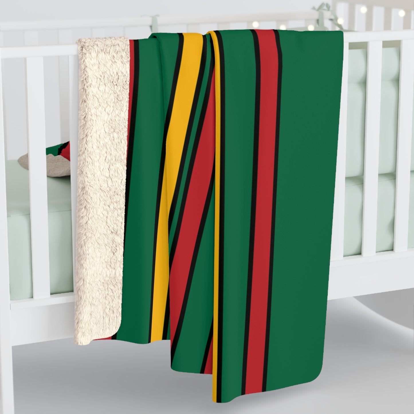 Lithuania Retro Stripes Blanket Throw