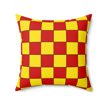 North Macedonia Retro Check Cushion Pillow
