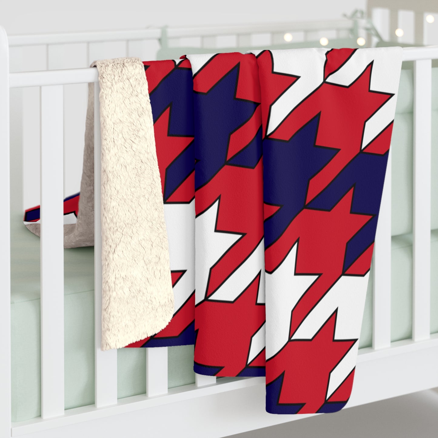 Bermuda Retro Houndstooth Blanket Throw