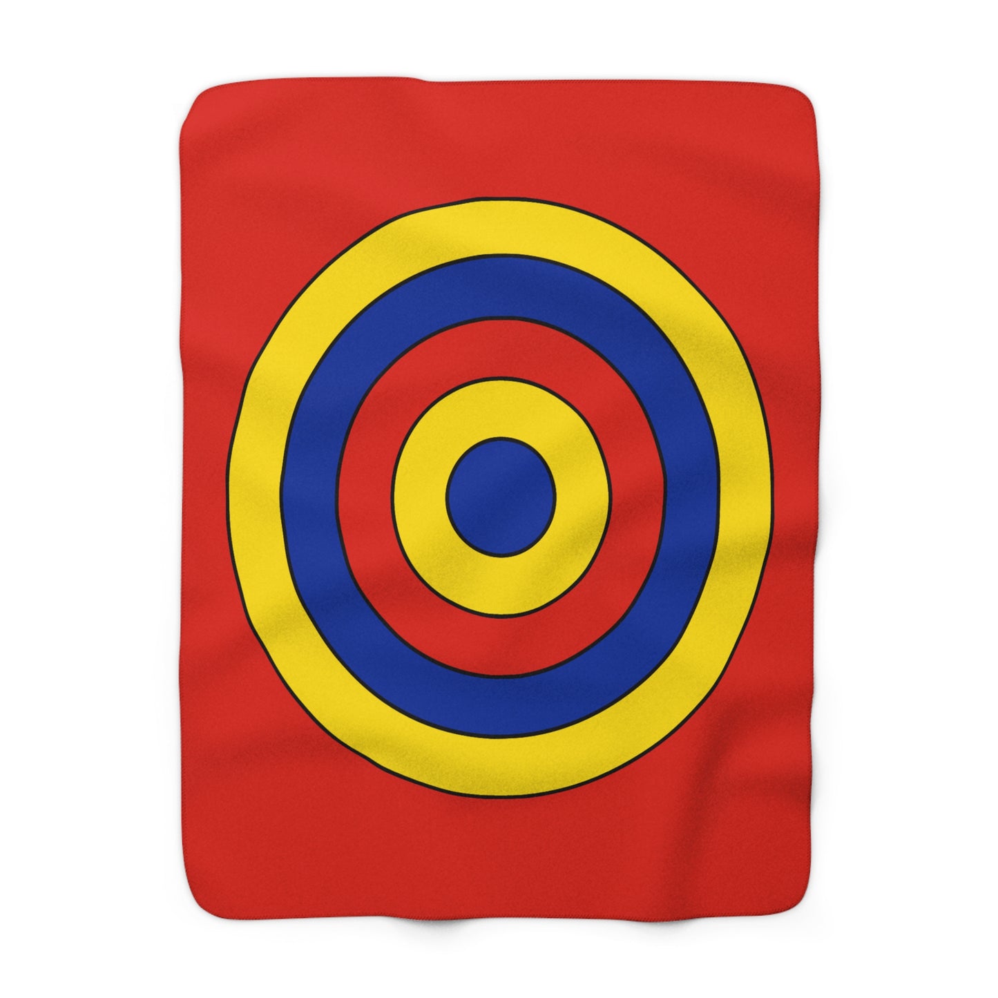 Romania Retro Target Blanket Throw