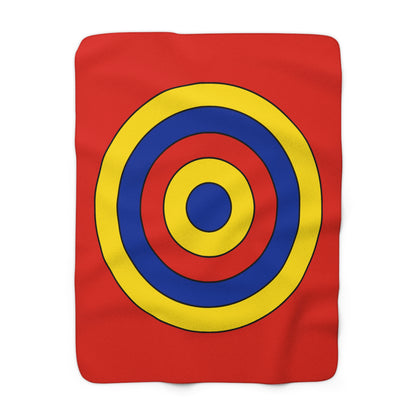 Romania Retro Target Blanket Throw