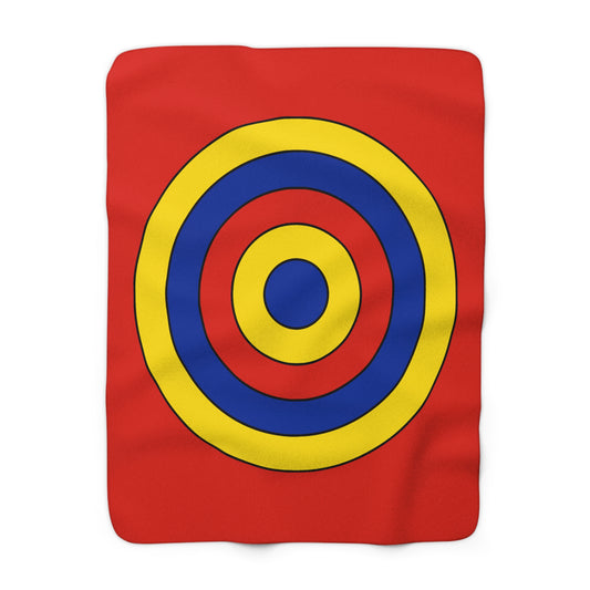 Romania Retro Target Blanket Throw