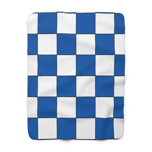 Greece Retro Check Blanket Throw