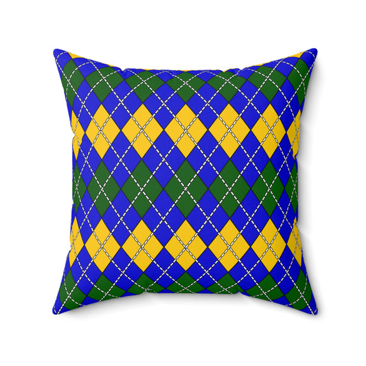 Solomon Islands Retro Argyle Cushion Pillow
