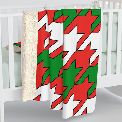 Oman Retro Houndstooth Blanket Throw