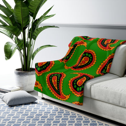 Zambia Retro Paisley Blanket Throw