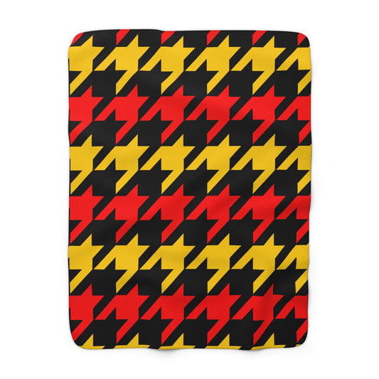 Papua New Guinea Retro Houndstooth Blanket Throw