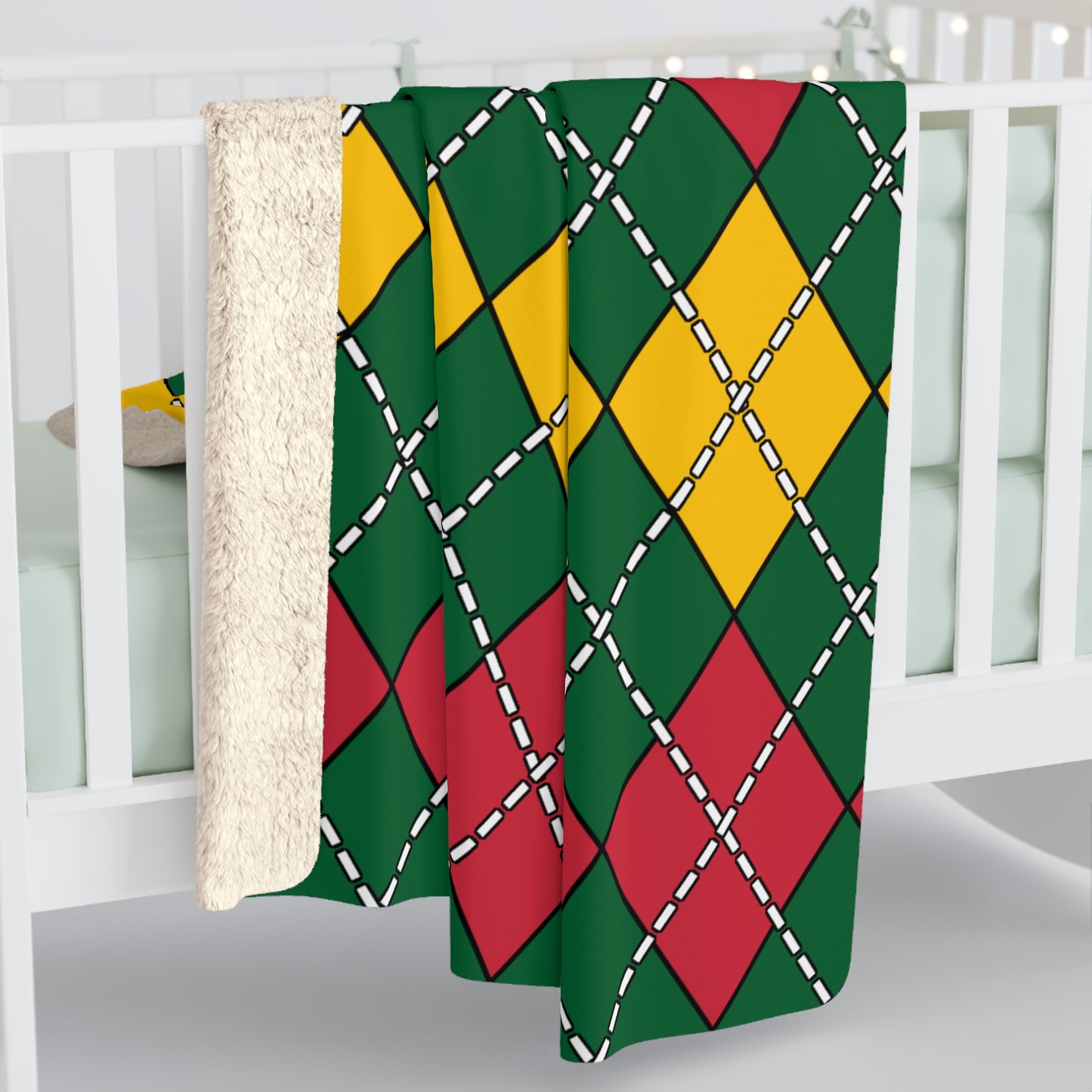 Mauritania Retro Argyle Blanket Throw