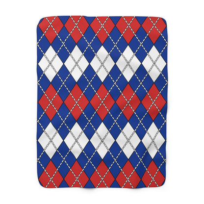 Iceland Retro Argyle Blanket Throw