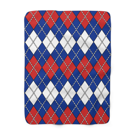 Iceland Retro Argyle Blanket Throw