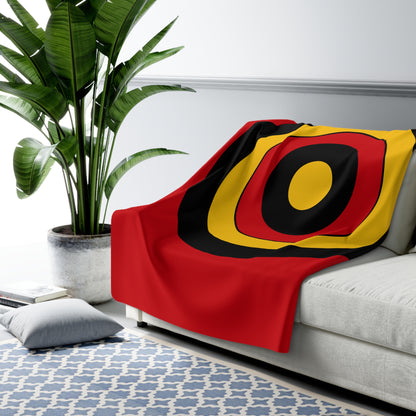 Timor Leste Retro Target Blanket Throw