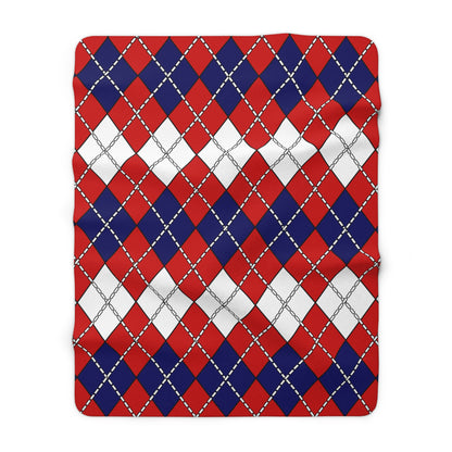 Nepal Retro Argyle Blanket Throw