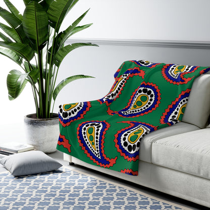 South Africa Retro Paisley Blanket Throw