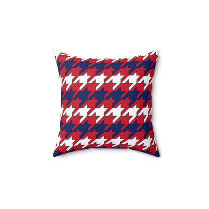 Saint Helena, Ascension And Tristan Da Cunha Retro Houndstooth Cushion Pillow