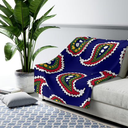 British Virgin Islands Retro Paisley Blanket Throw