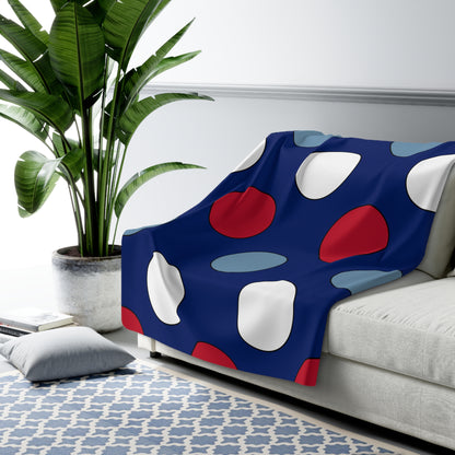 Falkland Islands Retro Polka Dots Blanket Throw