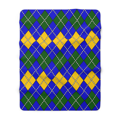 Solomon Islands Retro Argyle Blanket Throw