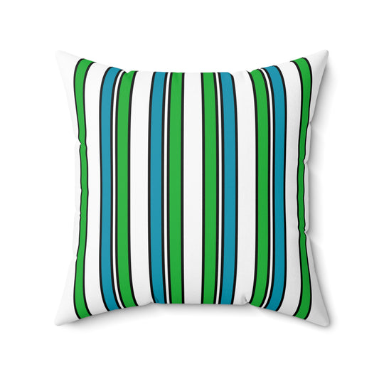 Uzbekistan Retro Stripes Cushion Pillow