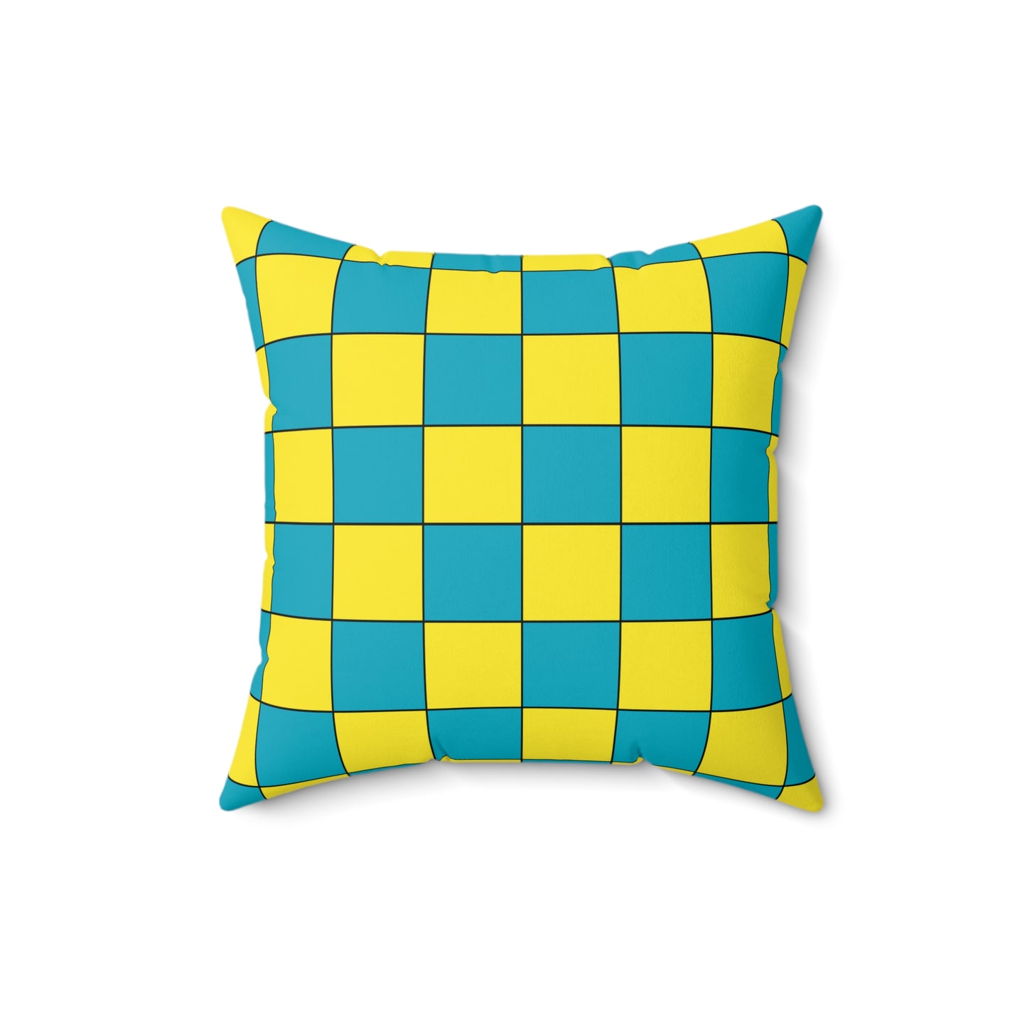 Kazakhstan Retro Check Cushion Pillow