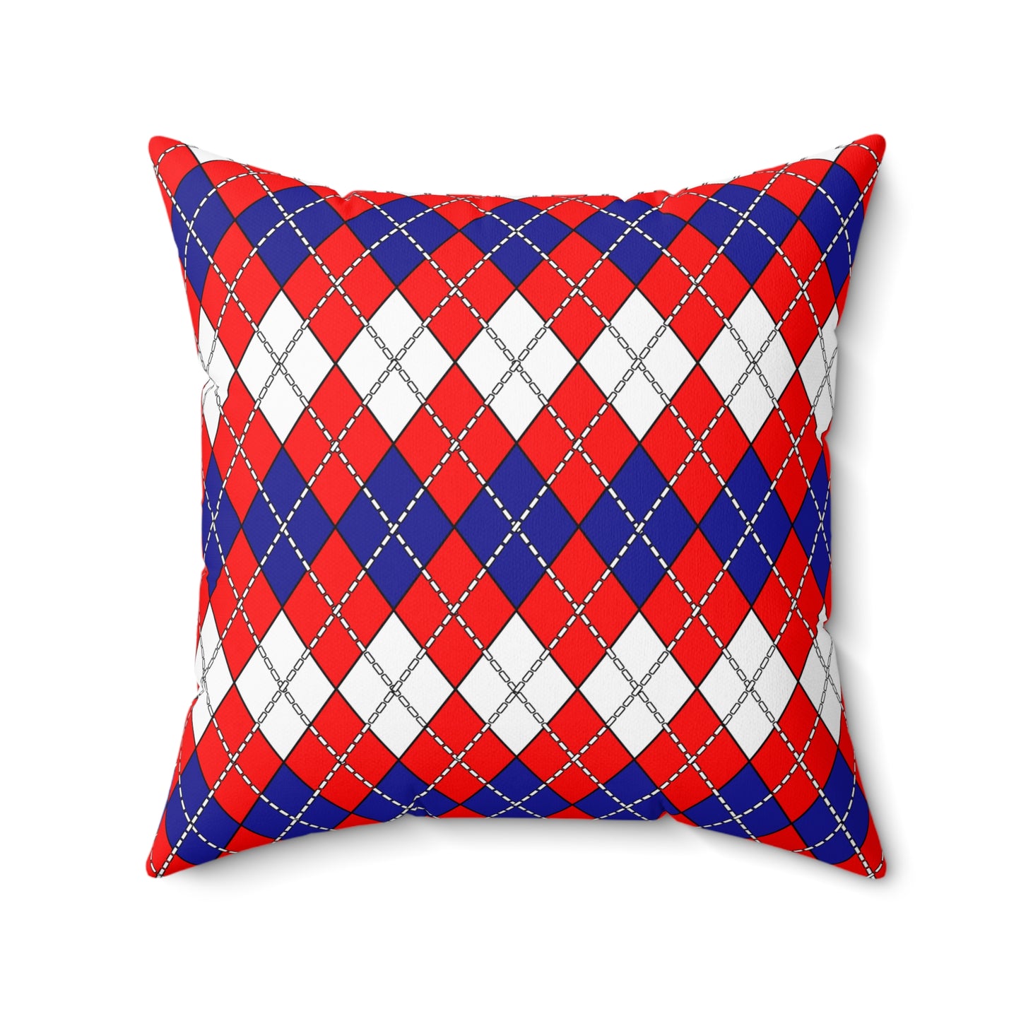 Croatia Retro Argyle Cushion Pillow