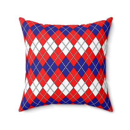 Croatia Retro Argyle Cushion Pillow