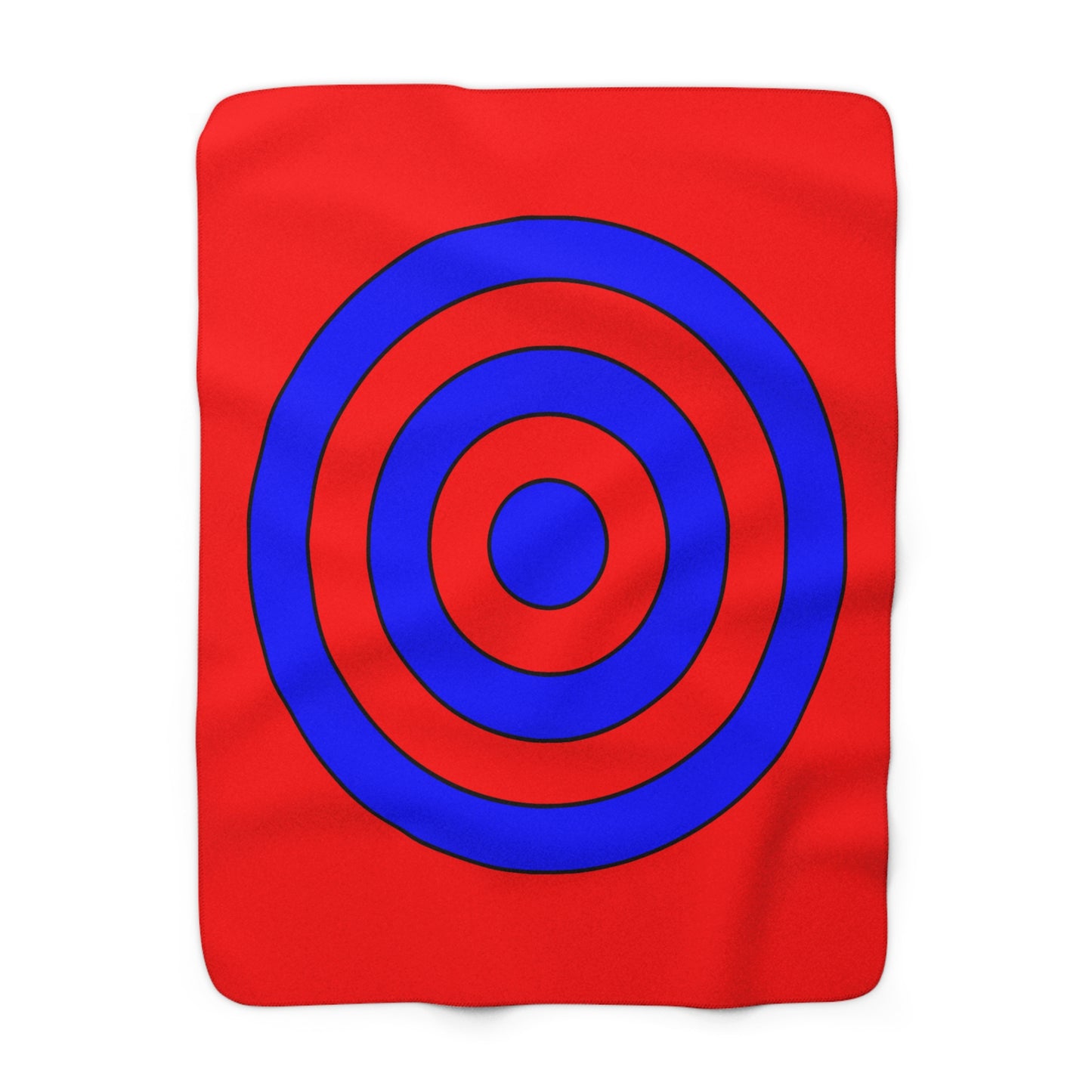 Red, Blue Retro Target Blanket Throw