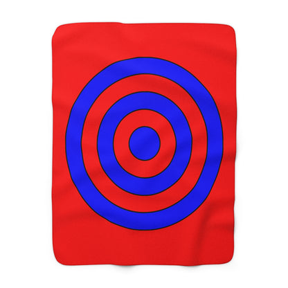 Red, Blue Retro Target Blanket Throw