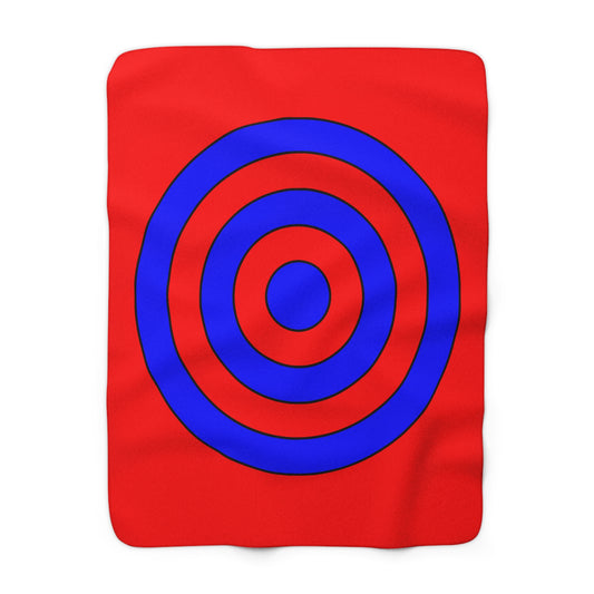 Red, Blue Retro Target Blanket Throw