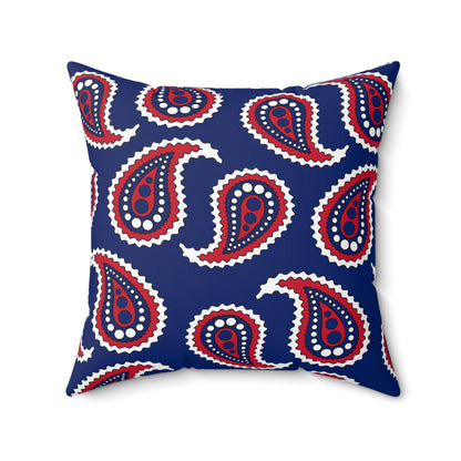 Ascension Island Retro Paisley Cushion Pillow