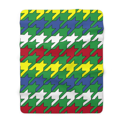 Comoros Retro Houndstooth Blanket Throw