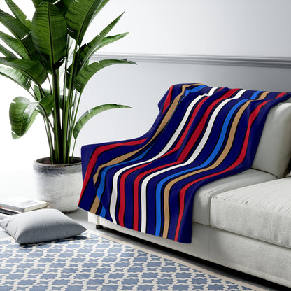 Tristan Da Cunha Retro Stripes Blanket Throw