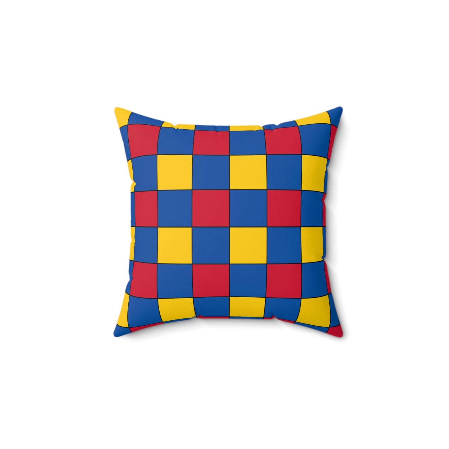 Aland Islands Retro Check Cushion Pillow