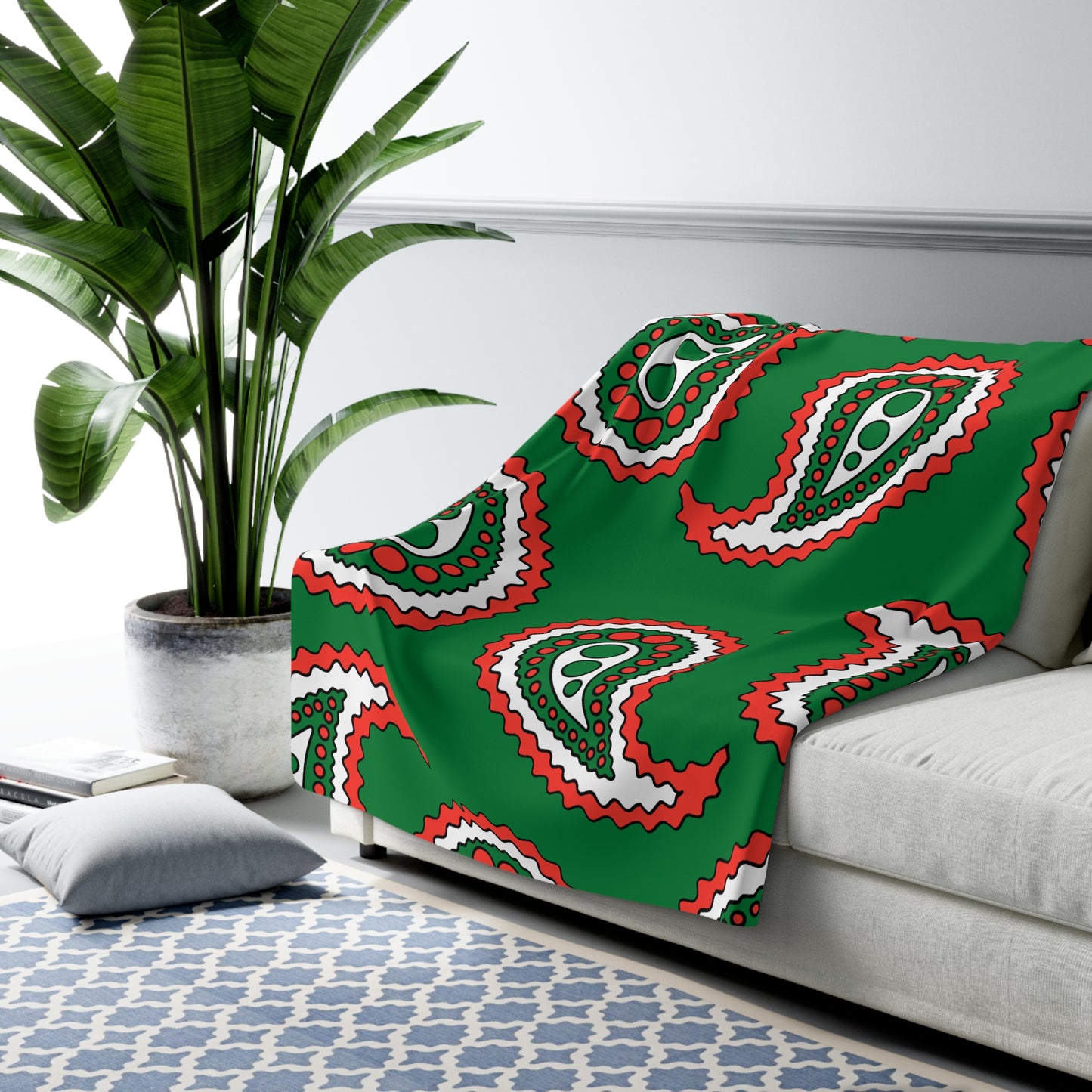 Madagascar Retro Paisley Blanket Throw