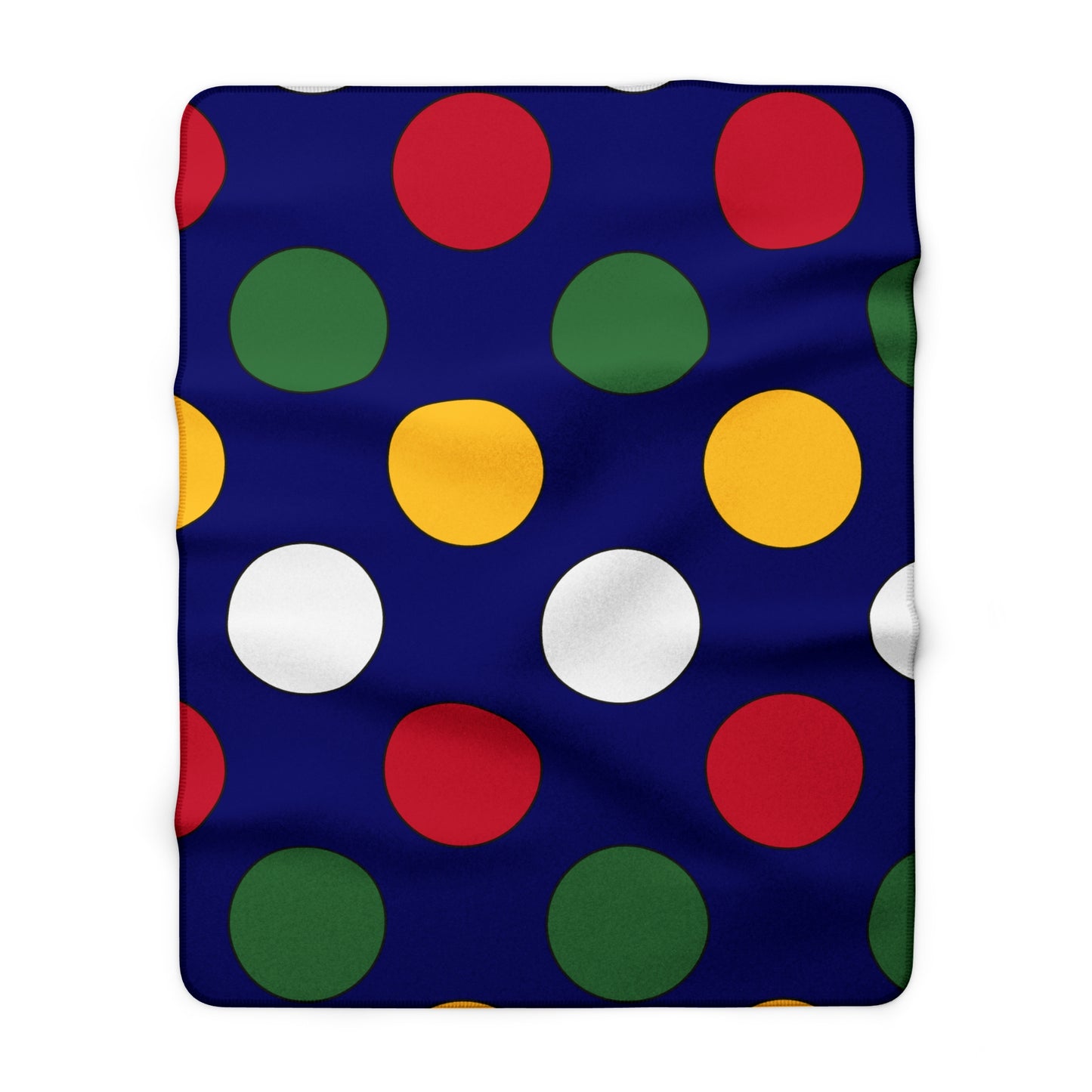 British Virgin Islands Retro Polka Dots Blanket Throw
