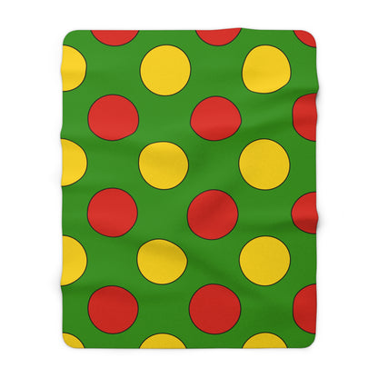 Benin Retro Polka Dots Blanket Throw