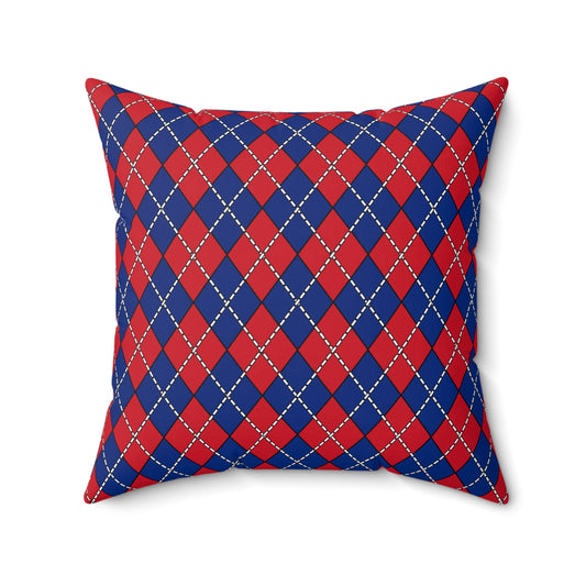 Liechtenstein Retro Argyle Cushion Pillow