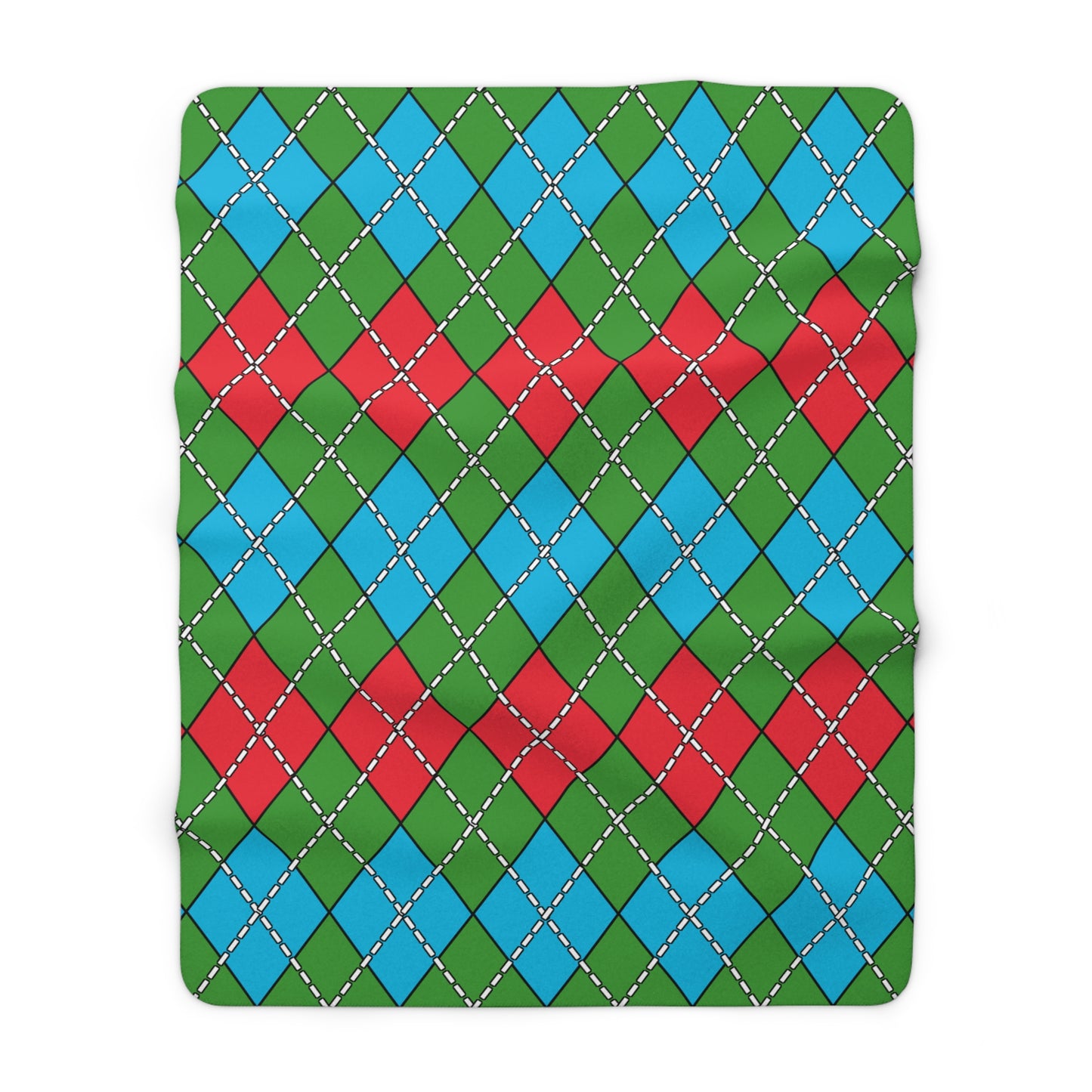Azerbaijan Retro Argyle Blanket Throw