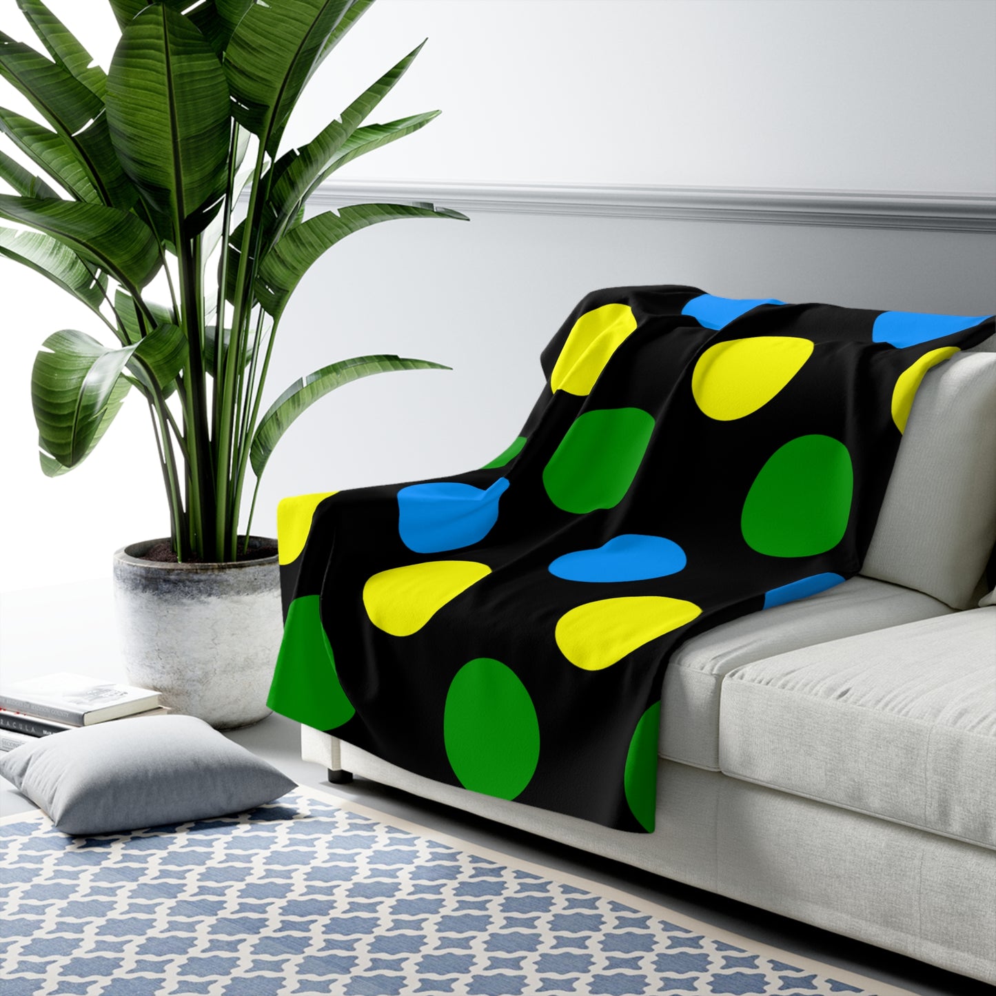 Tanzania Retro Polka Dots Blanket Throw