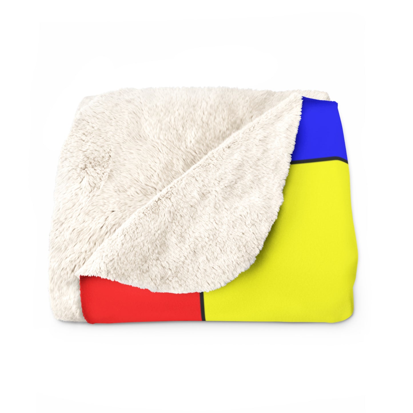 Yellow, Blue, Red Retro Check Blanket Throw