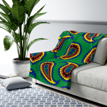 New Caledonia Retro Paisley Blanket Throw