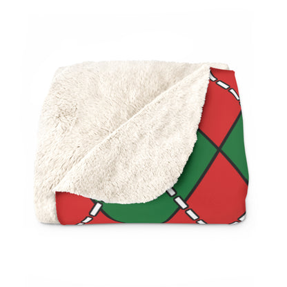 Seychelles Retro Argyle Blanket Throw