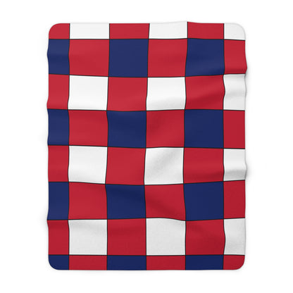 Saint Helena, Ascension And Tristan Da Cunha Retro Check Blanket Throw