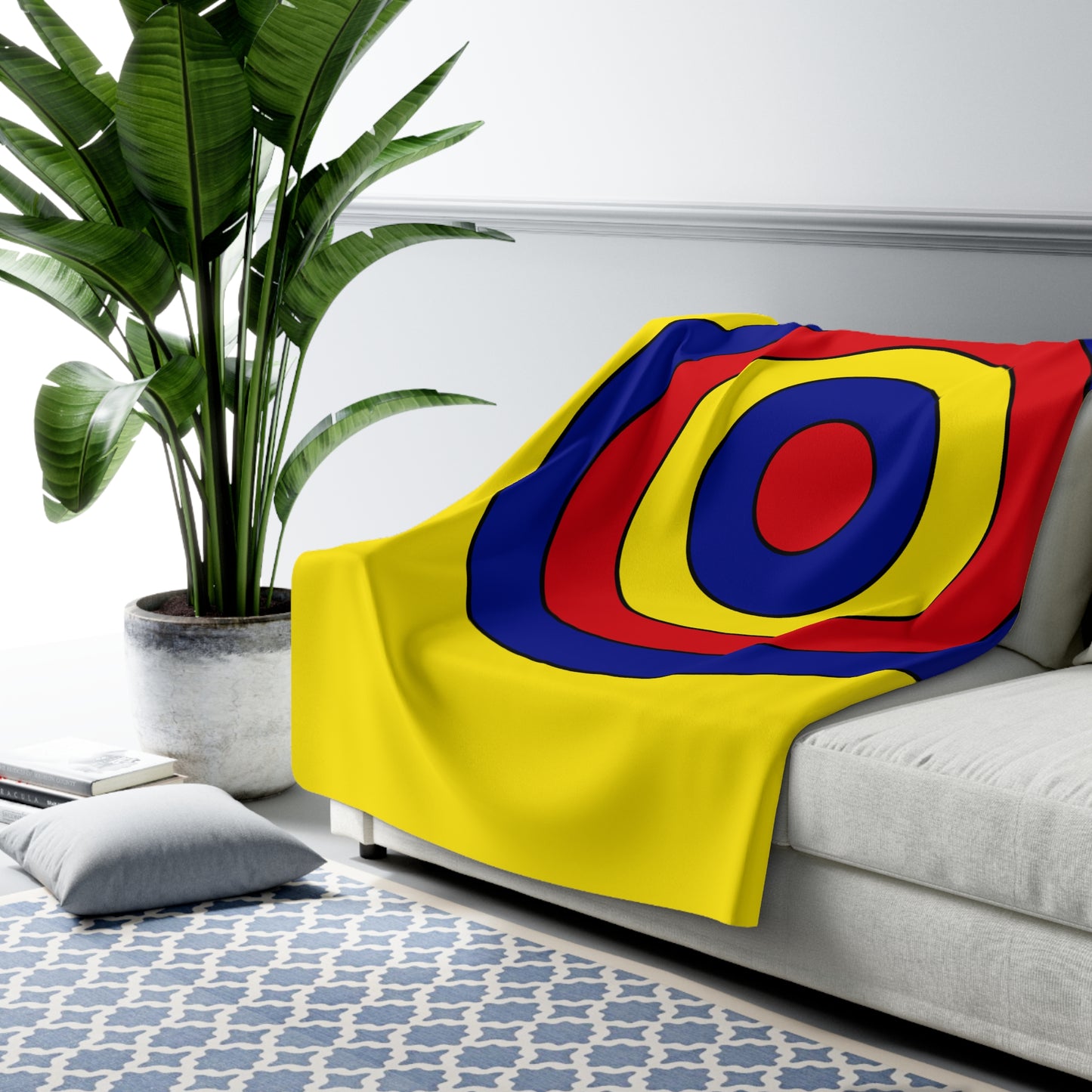 Colombia Retro Target Blanket Throw