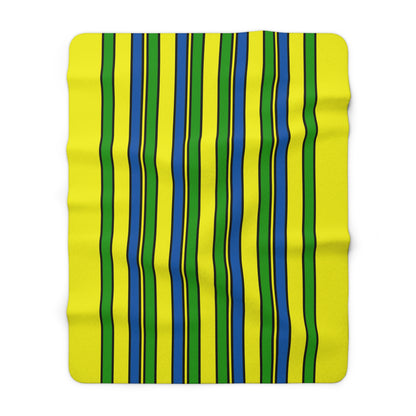 Saint Vincent And The Grenadines Retro Stripes Blanket Throw