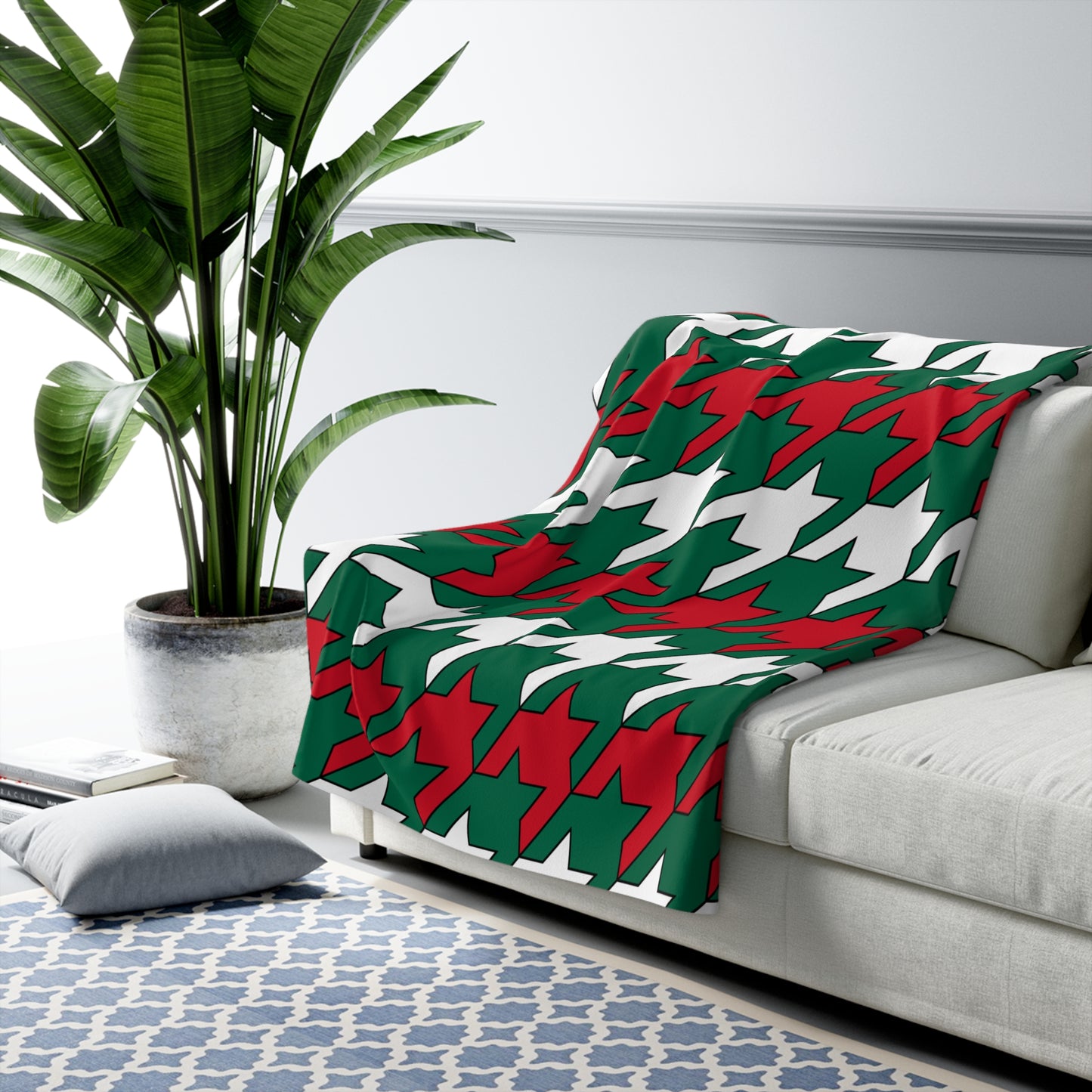 Mexico Retro Houndstooth Blanket Throw