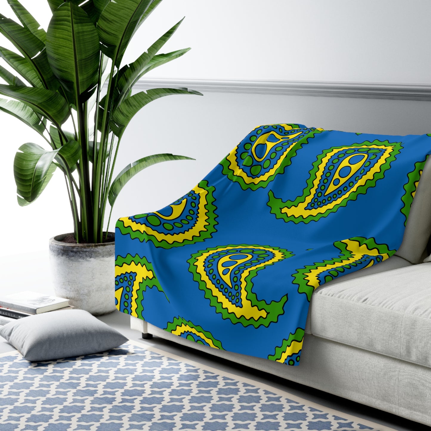 Gabon Retro Paisley Blanket Throw